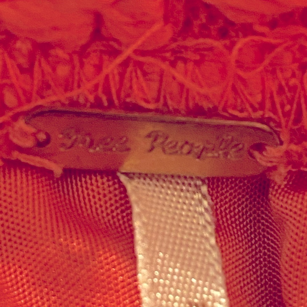 FREE PEOPLE Women's Orange floral lace shorts - Picture 4 of 5